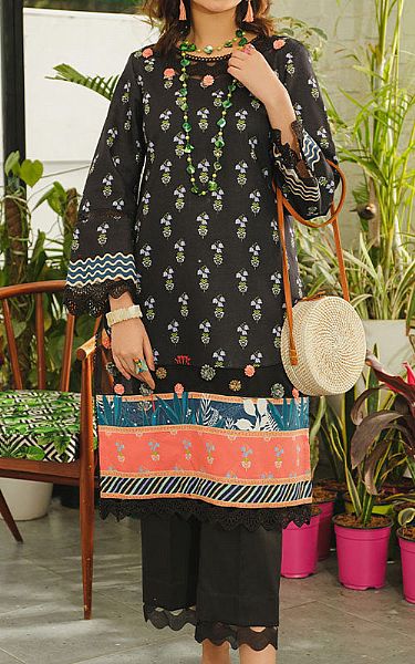 Rang Rasiya Black Lawn Kurti | Pakistani Lawn Suits- Image 1