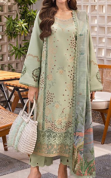 Rang Rasiya Sage Green Lawn Suit | Pakistani Lawn Dress in USA- Image 1