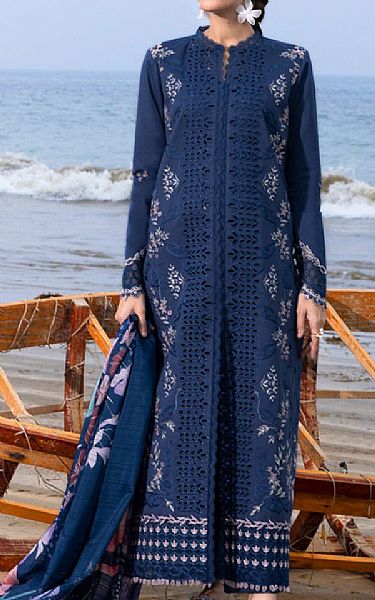 Rang Rasiya Blue Zodiac Lawn Suit | Pakistani Lawn Dress in USA- Image 1