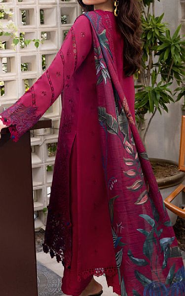 Rang Rasiya Deep Carmine Lawn Suit | Pakistani Lawn Dress in USA- Image 2