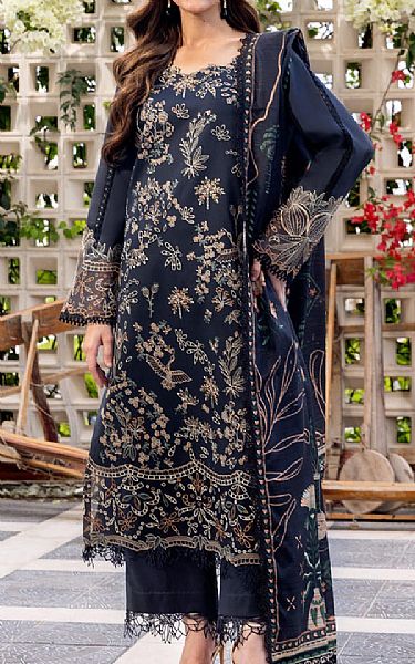 Rang Rasiya Black Lawn Suit | Pakistani Lawn Dress in USA- Image 1