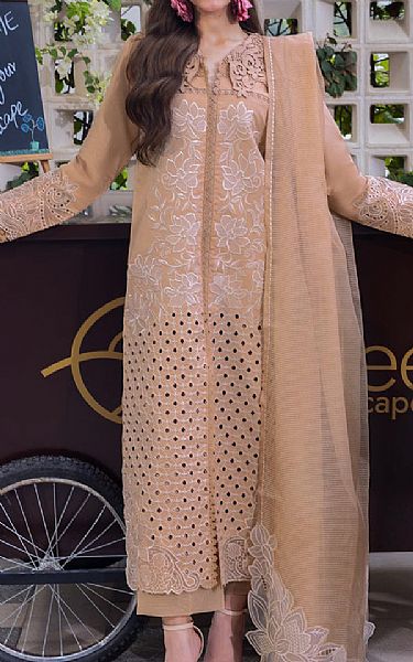 Rang Rasiya Pale Taupe Lawn Suit | Pakistani Lawn Dress in USA- Image 1