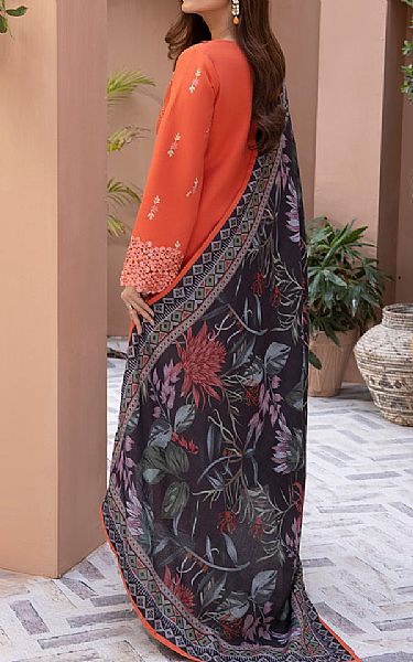 Rang Rasiya Shocking Orange Karandi Suit | Pakistani Winter Dresses- Image 2