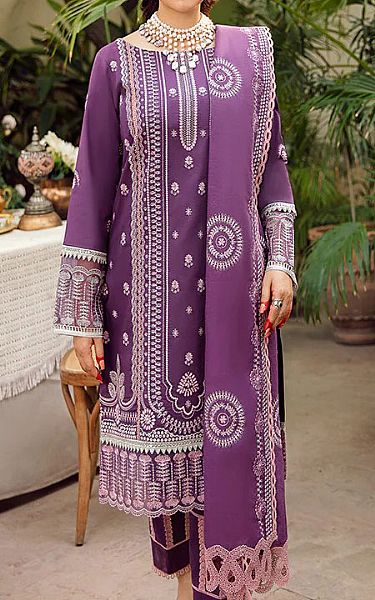 Rang Rasiya Plum Lawn Suit | Pakistani Dresses in USA- Image 1