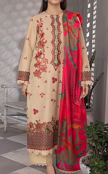 Rang Rasiya Ivory Linen Suit | Pakistani Winter Dresses- Image 1