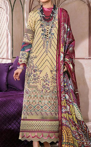 Rang Rasiya Cream Lawn Suit | Pakistani Dresses in USA- Image 1