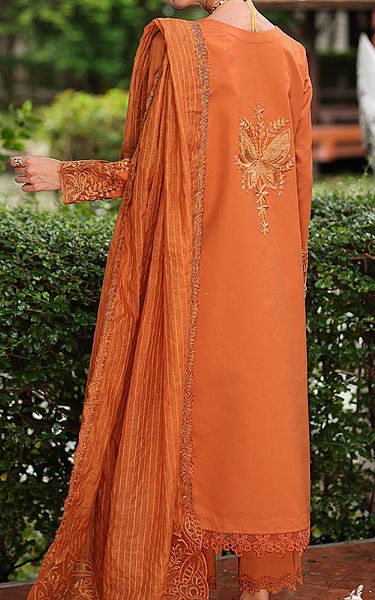 Rang Rasiya Rust Lawn Suit | Pakistani Lawn Dress in USA- Image 2
