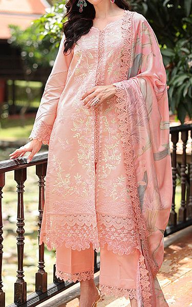 Rang Rasiya Peach Lawn Suit | Pakistani Lawn Dress in USA- Image 1