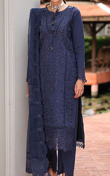 Rang Rasiya Oxford Blues Lawn Suit | Pakistani Lawn Dress in USA- Image 1
