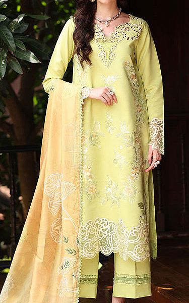 Rang Rasiya Lime Green Lawn Suit | Pakistani Lawn Dress in USA- Image 1