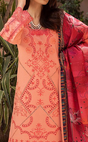 Rang Rasiya Peach Karandi Suit | Pakistani Winter Dresses- Image 2