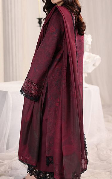 Rang Rasiya Burgundy Lawn Suit | Pakistani Lawn Dress in USA- Image 2