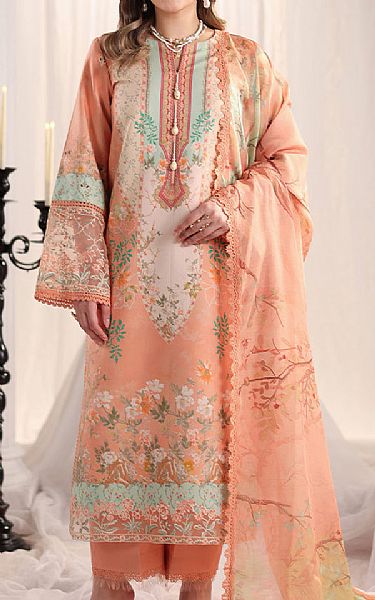Rang Rasiya Coral Lawn Suit | Pakistani Lawn Dress in USA- Image 1