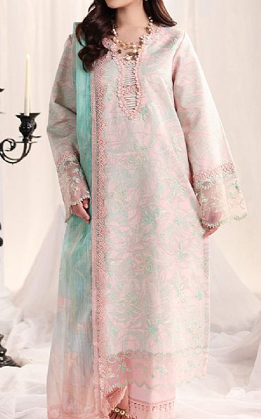 Rang Rasiya Pale Aqua/Pale Pink Lawn Suit | Pakistani Lawn Dress in USA- Image 1