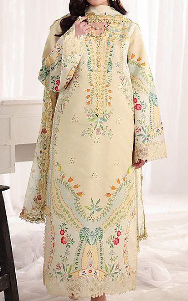 Rang Rasiya Cream Lawn Suit | Pakistani Lawn Dress in USA- Image 1