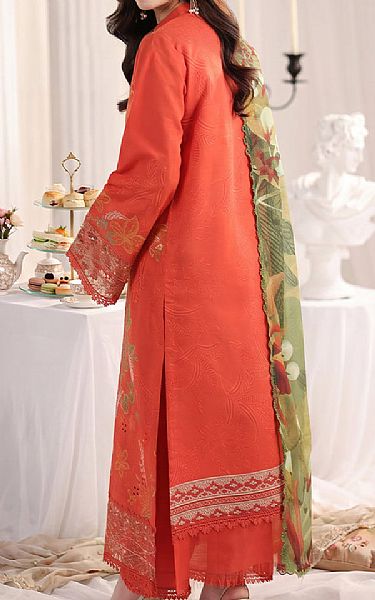 Rang Rasiya Portland Orange Lawn Suit | Pakistani Lawn Dress in USA- Image 2