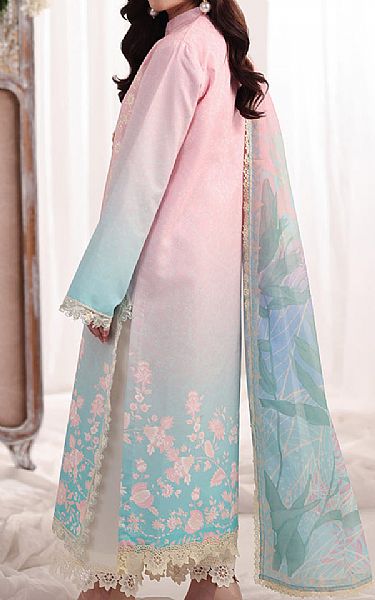 Rang Rasiya Pastel Pink/Cyan Lawn Suit | Pakistani Lawn Dress in USA- Image 2