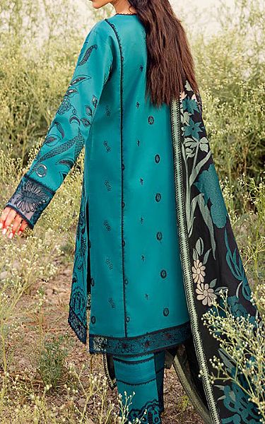 Rang Rasiya Teal Lawn Suit | Pakistani Dresses in USA- Image 2