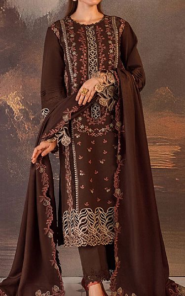 Rang Rasiya Brown Khaddar Suit | Pakistani Winter Dresses in USA- Image 2