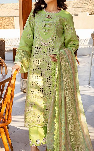 Rang Rasiya Light Olive Green Lawn Suit | Pakistani Lawn Dress in USA- Image 1