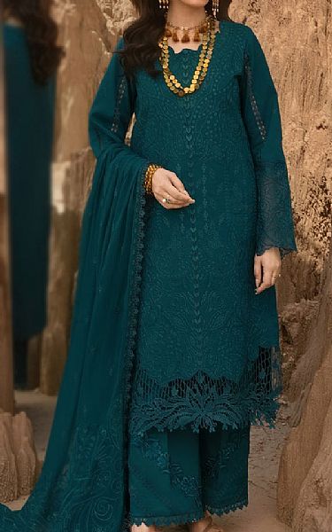 Rang Rasiya Teal Lawn Suit | Pakistani Lawn Dress in USA- Image 1