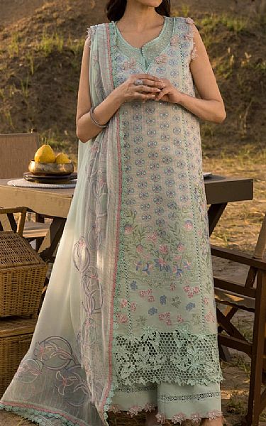 Rang Rasiya Sage Green Lawn Suit | Pakistani Lawn Dress in USA- Image 1