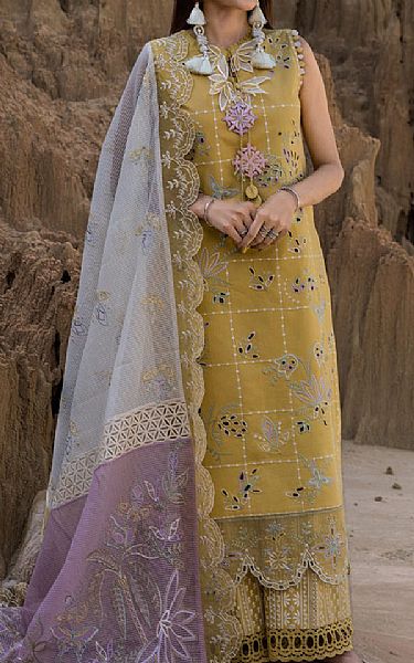 Rang Rasiya Mustard Lawn Suit | Pakistani Lawn Dress in USA- Image 1