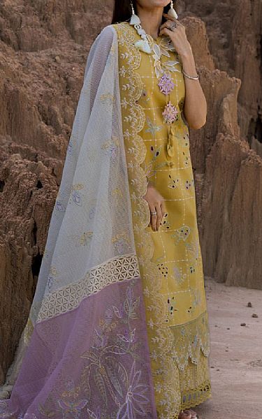 Rang Rasiya Mustard Lawn Suit | Pakistani Lawn Dress in USA- Image 2