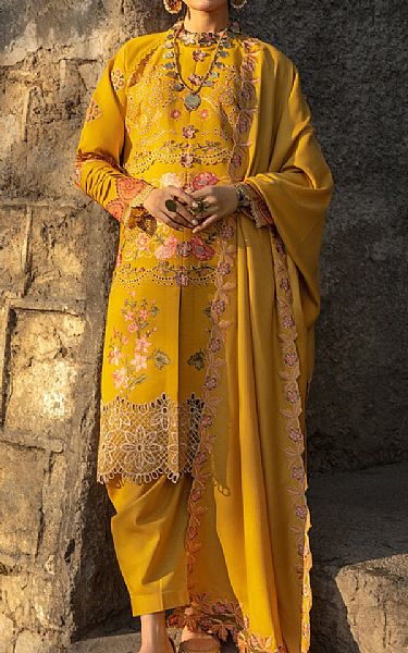 Rang Rasiya Mustard Khaddar Suit | Pakistani Winter Dresses- Image 1