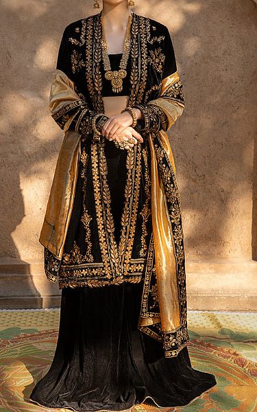 Rang Rasiya Black Chiffon Suit | Pakistani Embroidered Chiffon Dresses- Image 1