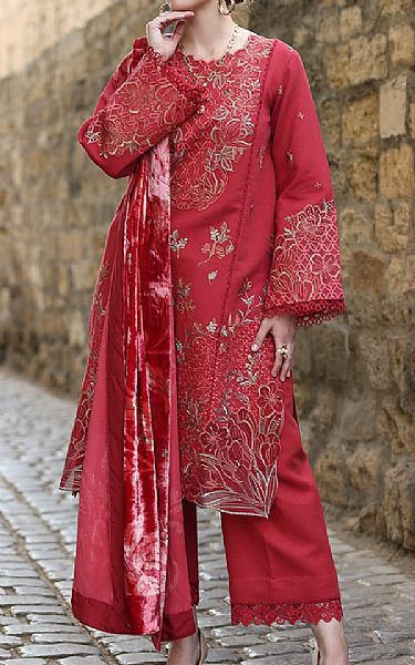 Rang Rasiya Cardinal Karandi Suit | Pakistani Winter Dresses in USA- Image 2