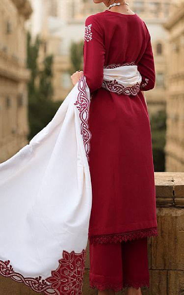 Rang Rasiya Maroon Karandi Suit | Pakistani Winter Dresses in USA- Image 2