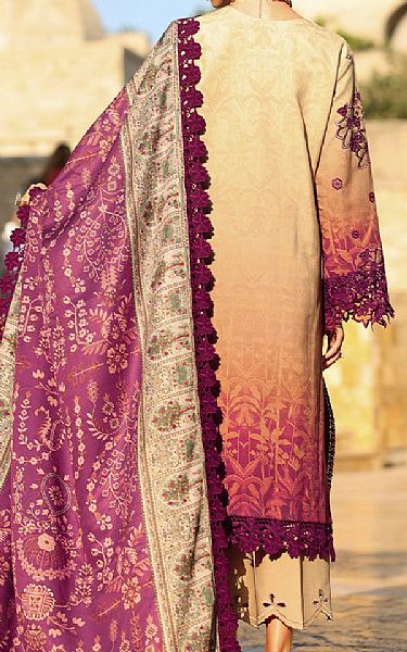 Rang Rasiya Ivory/Dark Raspberry Linen Suit | Pakistani Winter Dresses in USA- Image 2