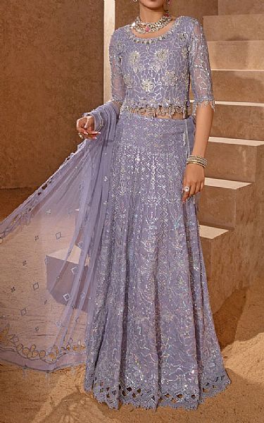 Rang Rasiya Lilac Chiffon Suit | Pakistani Embroidered Chiffon Dresses USA- Image 1