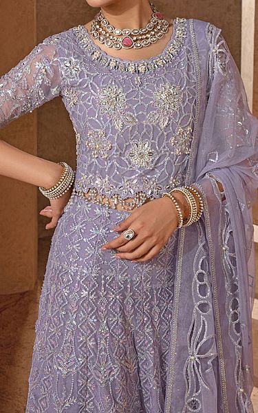 Rang Rasiya Lilac Chiffon Suit | Pakistani Embroidered Chiffon Dresses USA- Image 2