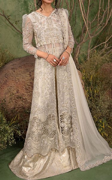 Rang Rasiya White Chiffon Suit | Pakistani Embroidered Chiffon Dresses USA- Image 1