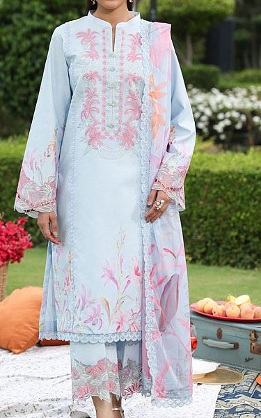 Rang Rasiya Sky Blue Lawn Suit | Pakistani Lawn Dress in USA- Image 1