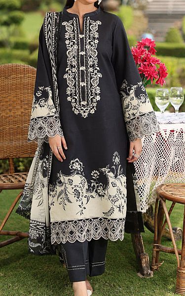 Rang Rasiya Black Lawn Suit | Pakistani Lawn Dress in USA- Image 1