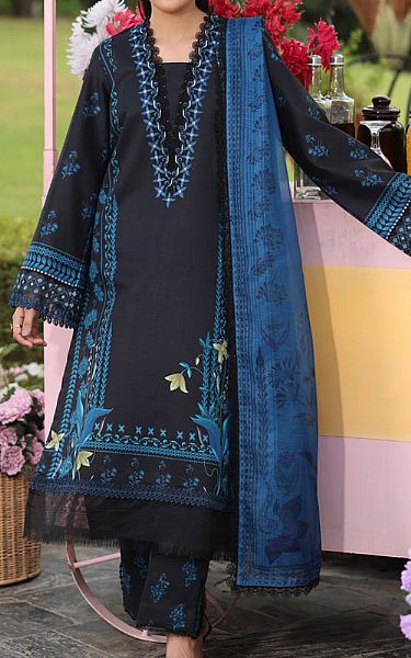Rang Rasiya Black Lawn Suit | Pakistani Lawn Dress in USA- Image 1