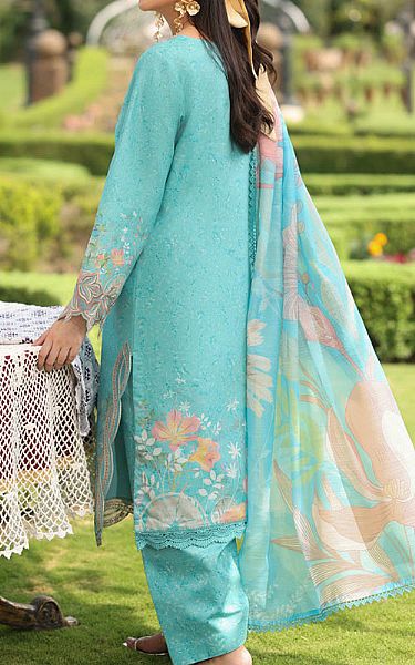 Rang Rasiya Turquoise Lawn Suit | Pakistani Lawn Dress in USA- Image 2