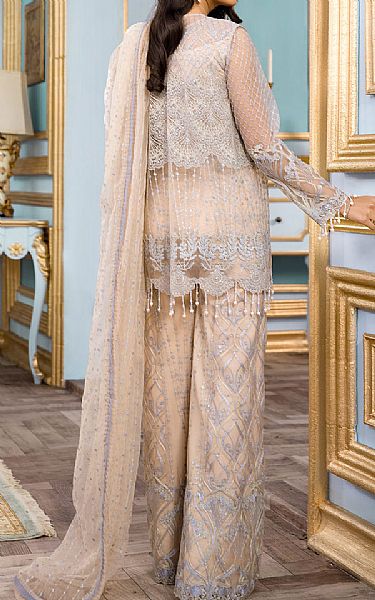 Reign Ivory Net Suit | Pakistani Embroidered Chiffon Dresses- Image 2