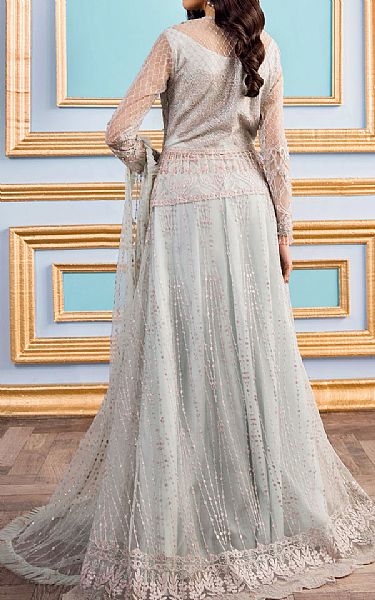 Reign White Net Suit | Pakistani Embroidered Chiffon Dresses- Image 2