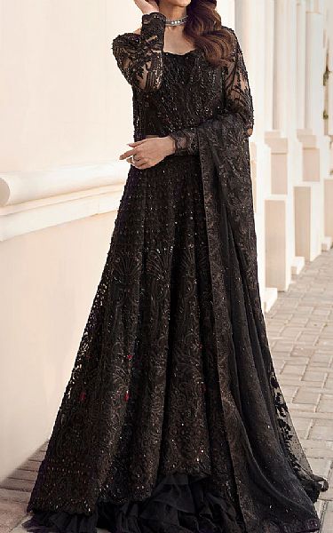 fcity.in - Women Black Net Partywear Gown With Dupatta / Aradhya Glamarous