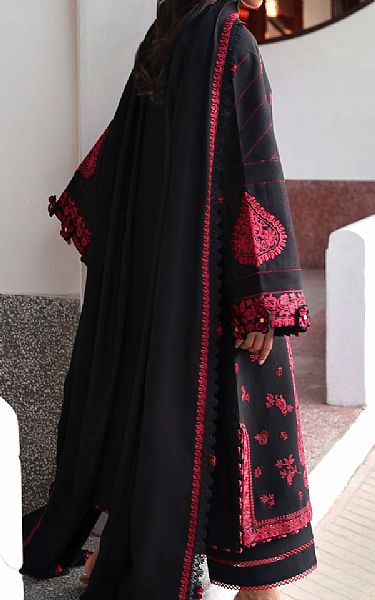 Republic Black/Rosy Pink Khaddar Suit | Pakistani Winter Dresses in USA- Image 2