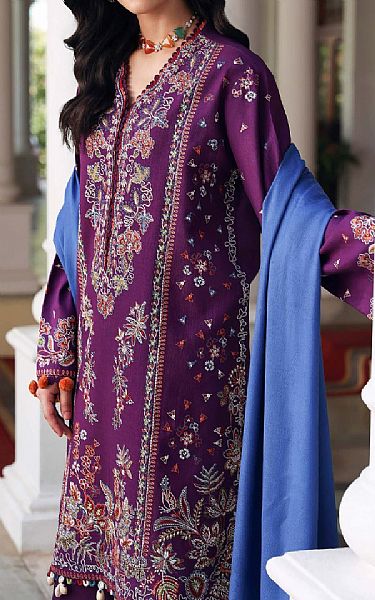 Republic Plum Khaddar Suit | Pakistani Winter Dresses in USA- Image 2