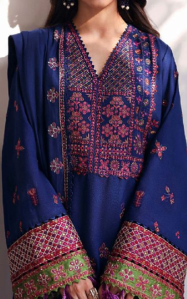 Republic Blue Karandi Suit | Pakistani Winter Dresses in USA- Image 2