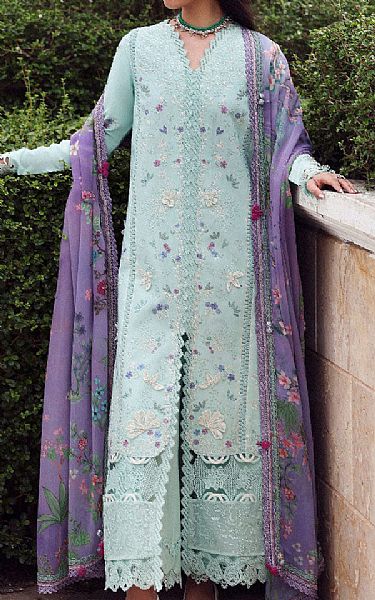 Republic Pale Aqua Lawn Suit | Pakistani Lawn Dress in USA- Image 1