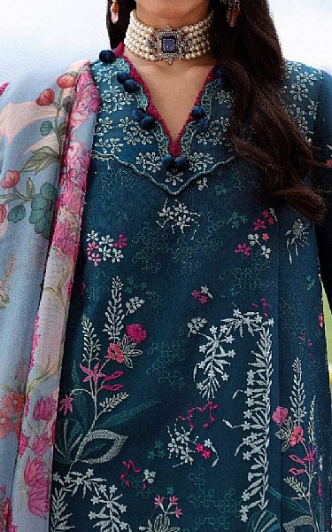 Republic Teal Blue Lawn Suit | Pakistani Lawn Dress in USA- Image 2