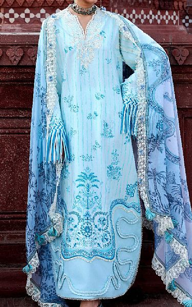 Republic Baby Blue Lawn Suit | Pakistani Lawn Dress in USA- Image 1