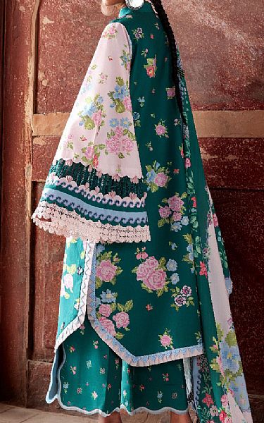 Republic Teal/Pale Pink Lawn Suit | Pakistani Lawn Dress in USA- Image 2